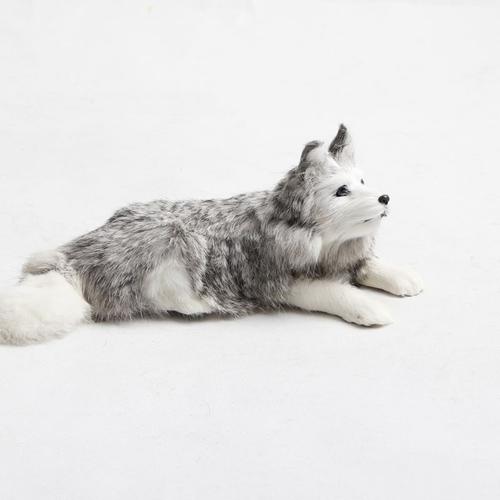 皮毛玩具:仿真动物可爱哈士奇公仔 雪橇犬二哈毛绒玩具菏泽恒方皮毛